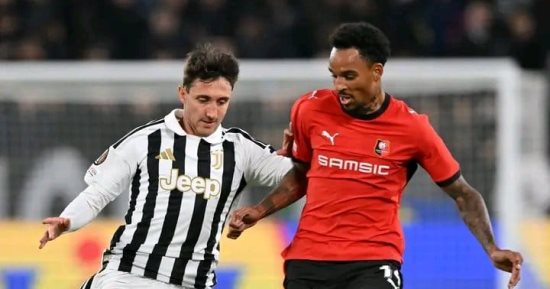 يوفنتوس ضد رين.. اليوفي يتأخر 2-1 في شوط أول مثير