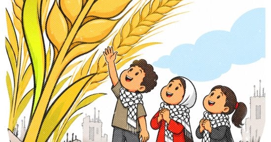 الهلال الأحمر يطلق حملة «سنابل العطاء» لدعم غزة فى كاريكاتير اليوم السابع