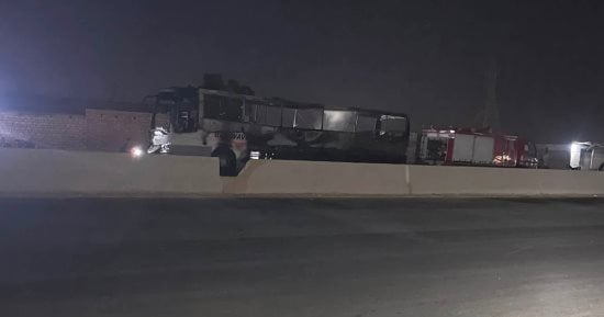 السيطرة على حريق نشب في أتوبيس ركاب بقنا دون إصابات