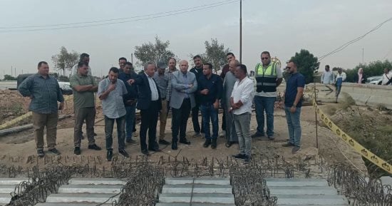 نائب محافظ الجيزة يتفقد أعمال إصلاح كوبرى جرزا بالعياط.. صور
