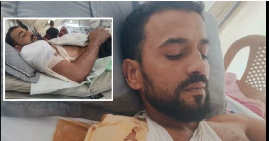 "أحمد عايش" طلقة دبابة حطمت كتفه وأثقلت أحلامه بمسؤولية ثلاثة أطفال.. إصابة بالغة أفقدته القدرة على تحريك ذراعه اليمنى.. الأب يناشد المجتمع الدولي تمكينه من السفر للعلاج خارج غزة قبل فوات الأوان