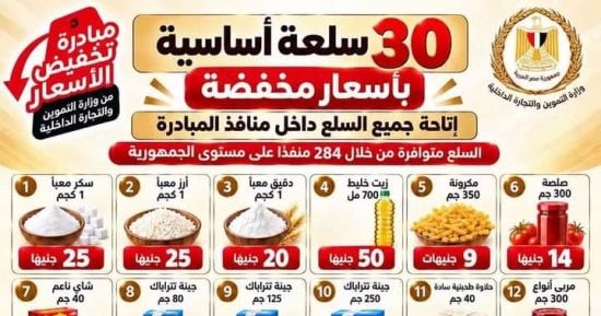 الأقصر تتوسع في منافذ بيع 30 سلعة بأسعار مخفضة لتصل إلى 6 منافذ