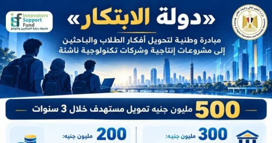 مبادرة «دولة الابتكار» تستهدف تحويل أفكار الطلاب لمشروعات بتمويل 500 مليون جنيه
