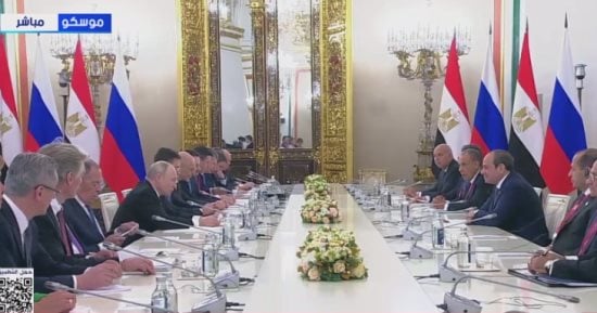 بوتين: التبادل التجاري بين مصر وروسيا يتجاوز 10 مليارات دولار