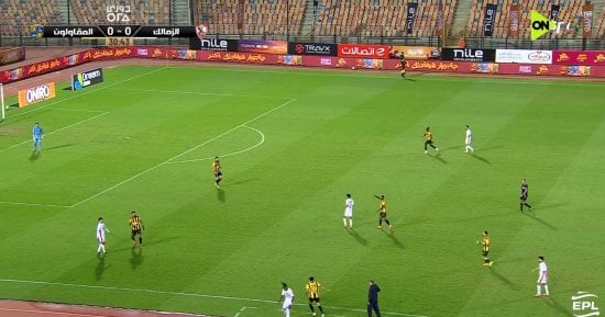 المهدي سليمان يحرم المقاولون من التقدم أمام الزمالك بعد مرور 30 دقيقة