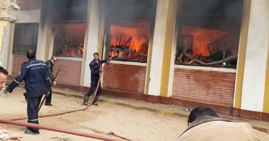 السيطرة على حريق هائل فى مدرسة بالمنوفية دون إصابات