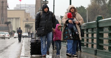 طقس شتوى شديد البرودة بالقاهرة والجيزة وتساقط الأمطار