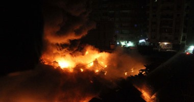 حريق هائل فى شونة غلال تابعة لبنك الائتمان الزراعى بهنباى بالشرقية