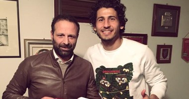 بروجيا الإيطالى يحتفل بـ "حجازى" على "تويتر"