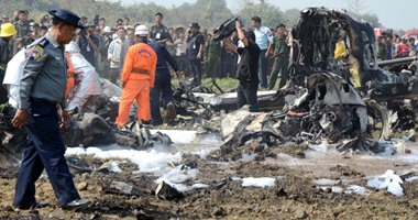 انتشال 29 جثة من موقع تحطم الطائرة البورمية فى البحر  