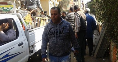 بالصور.. حملة لإزالة الإشغالات بمدينة المطرية