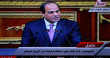 السيسى لـ"مجلس النواب": وصلتم إلى مقاعدكم بانتخابات شهد لها العالم كله