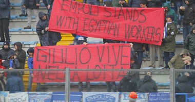 ألتراس "أمبولى الإيطالى" يساند العُمال المصريين بعد وفاة ريجينى