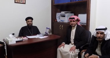 وفد القبائل العربية يزور كنيسة موسى النبى بطور سيناء