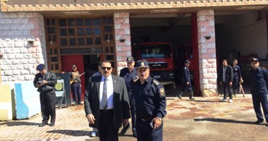 بالصور. مدير أمن الاسماعيلية يتفقد إدارة الحماية المدنية