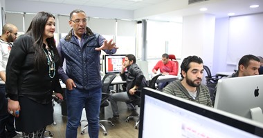 بالصور.. شاليمار الشربتلى تزور مقر "اليوم السابع"