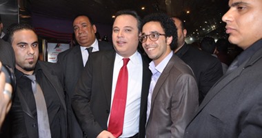 تامر عبد المنعم وأبطال " المشخصاتى 2 "  فى العرض الخاص للفيلم