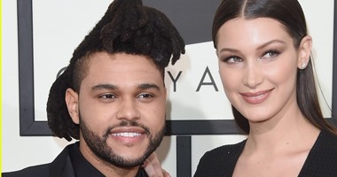 بالصور..  بيلا حديد مع صديقها The Weeknd فى حفل "الجرامى"