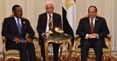 السيسى لرئيس غينيا الاستوائية: مستعدون لدعم جهود التنمية فى بلادكم