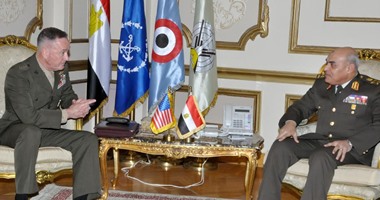 وزير الدفاع والفريق حجازى يلتقيان رئيس هيئة الأركان المشتركة الأمريكية