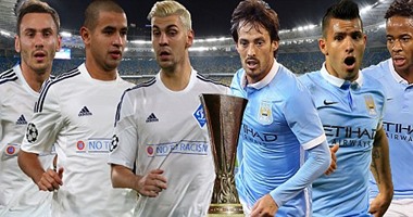 أجويرو يقود هجوم السيتى أمام دينامو كييف بدورى الأبطال