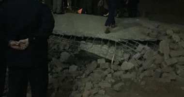 بالصور..مدير أمن الفيوم يصل لموقع المنزل المنهار وفرض كردون أمنى بالمنطقة