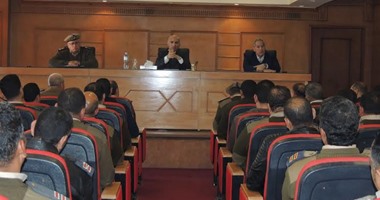 مدير أمن المنوفية يجمتع بأفراد الشرطة ويطالبهم بحسن معاملة المواطنين