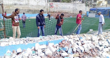 إزالة التعديات عن منطقة كوم الناضورة الأثرية بالإسكندرية