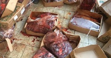 بالصور.. ضبط ربع طن كبدة ولحوم فاسدة بمنفذ بيع فى الإسماعيلية