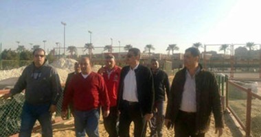 محمود طاهر يتفقّد عمليات التطوير بأهلى "مدينة نصر"