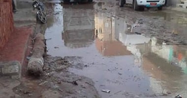"صحافة المواطن".. شوارع "قصر الباسل" بالفيوم تغرق فى مياه الصرف الصحى