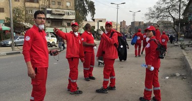 لجنة من الهلال الأحمر تزور لجنة انتخابات الشيوخ بكلية الفنون الجميلة بالزمالك