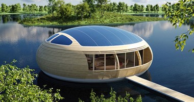 بالصور.. مهندس إيطالى يصمم منزلا ذكيا عائما يعمل بالطاقة الشمسية