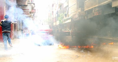 عناصر الإرهابية يطلقون الرصاص الحى تجاه الأمن بالمطرية