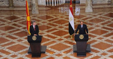 بالصور.. السيسي يشيد بمواقف مقدونيا المنحازة لإرادة الشعب المصرى