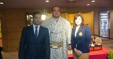 بالصور..بطل "السومو" بعد لقاء الرئيس: رسالتى لشباب مصر الإرادة والصبر كي تنهض بلدنا