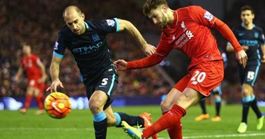 ليفربول يتقدم على السيتى بثنائية فى الشوط الاول