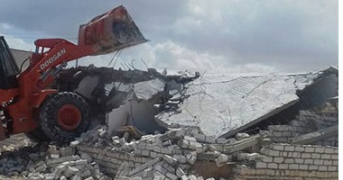 إزالة حالة تعدى على الأرض الزراعية فى كفر سعد بمدينة دمياط