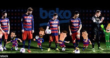 الكلاسيكو.. نجوم برشلونة تستعد لريال مدريد بالكارتون