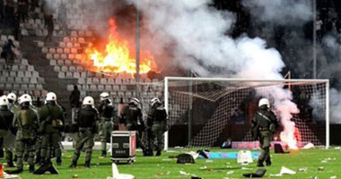 إلغاء كأس اليونان بسبب شغب الجماهير فى قمة باوك وأولمبياكوس