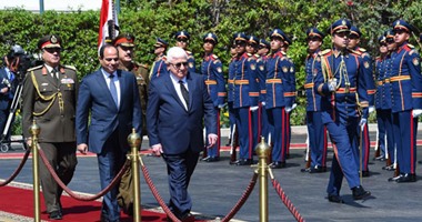 بالفيديو.. السيسى و الرئيس العراقى يستعرضان حرس الشرف والسلام الوطنى للبلدين