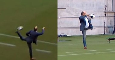 بالفيديو.. مدرب برازيلى يُقلد مهارة حسن شحاتة