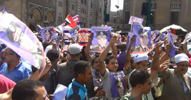 مظاهرة حاشدة بالأقصر دعماً للجيش والشرطة