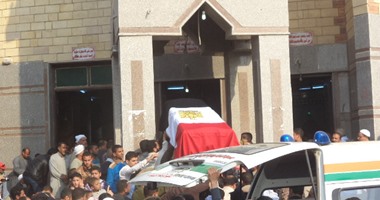 أهالى الدقهلية يشيعون جثمان شهيد الإرهاب فى سيناء