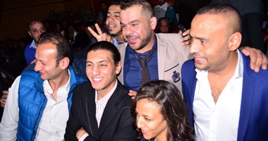 بالصور.. محمود عبد المغنى ومنذر رياحنة فى العرض الخاص لـ"كرم الكينج"