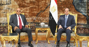 "الرئاسة": السيسى دعا لحوار يجمع دول إفريقيا خلال لقائه بجاكوب زوما