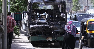 النيابة تطلب التقارير والتحريات حول إشعال النيران بأتوبيس عام فى "فيصل"