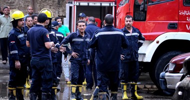 إخماد حريق داخل مدخنة بأحد المطاعم فى فيصل
