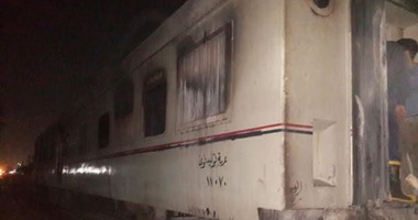 السيطرة على حريق بعربة قطار فى المنيا 