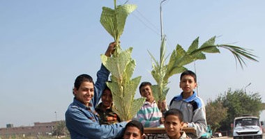 الأقباط يحتفلون بأحد السعف
